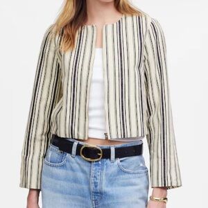 Madewell crop Cardigan Jacket Striped Women's Jacket - Size Medium